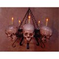 Perfectpretend Chandelier Skull-Metal  5 Life-Size Skulls on Dual Metal Frame PE1413080